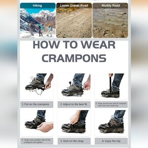 Ice Crampons For Traction On Snow & Ice